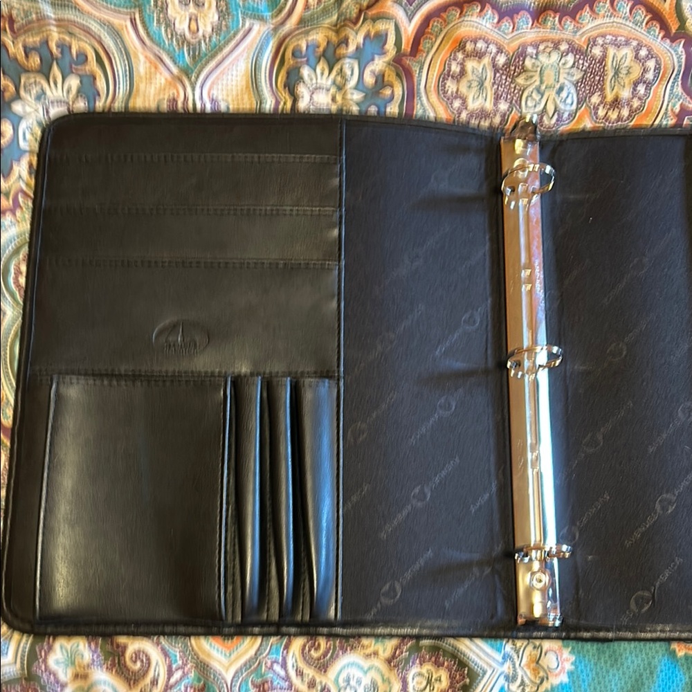 Elegant Black Leather Binder